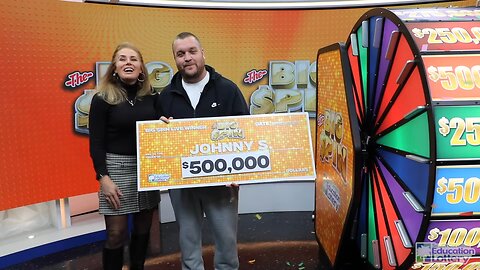 South Carolina man fights nerves in The Big Spin live lottery event and emerges with $500,000 prize