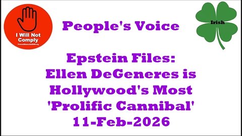Epstein Files Expose Ellen DeGeneres as Hollywood's Most 'Prolific Cannibal' 11-Feb-2026