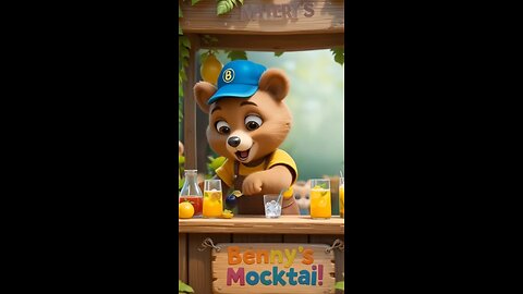 Jamun Mocktail with Benny and Binny! 🐻💔 #3danimation #animallife #funny