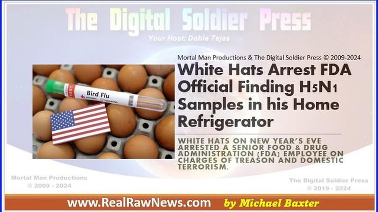 White Hats Arrest FDA Official Over Having H5N1 Samples in his Home Refrigerator