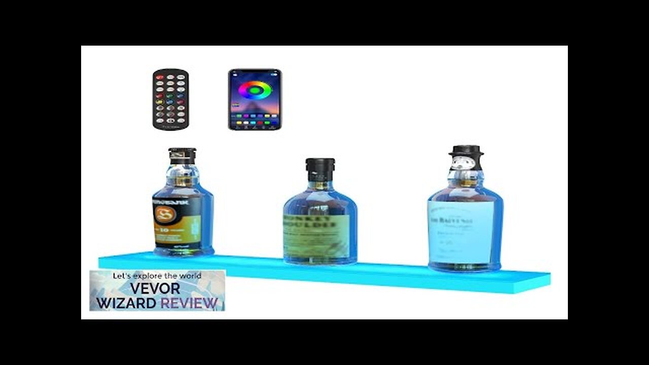 VEVOR LED Lighted Liquor Bottle Display Bar Shelf RF & App Control Review