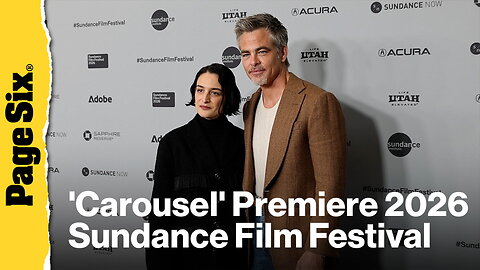 Chris Pine and Jenny Slate attend the 'Carousel' Premiere during the 2026 Sundance Film Festival