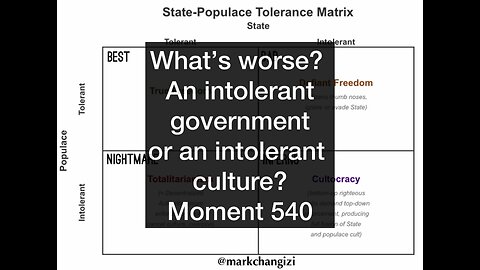 What’s worse? An intolerant government or an intolerant culture? Moment 540