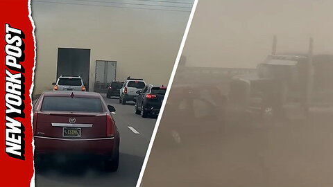 Moment massive dust storm causes deadly multi-vehicle crash on Colorado interstate