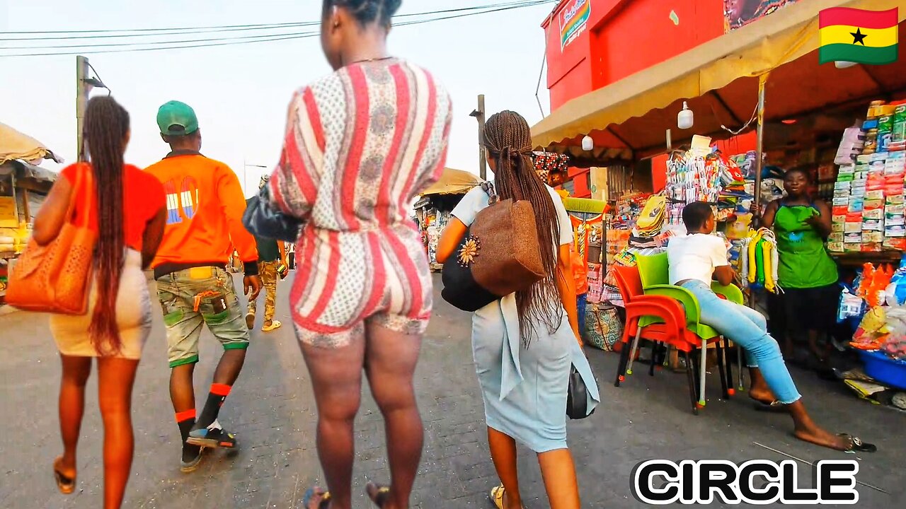 🇬🇭 HUMBLE 4K WALKING TOUR IN A BUSY AFRICA STREET || ACCRA CIRCLE