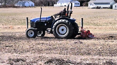 Rototilling the garden