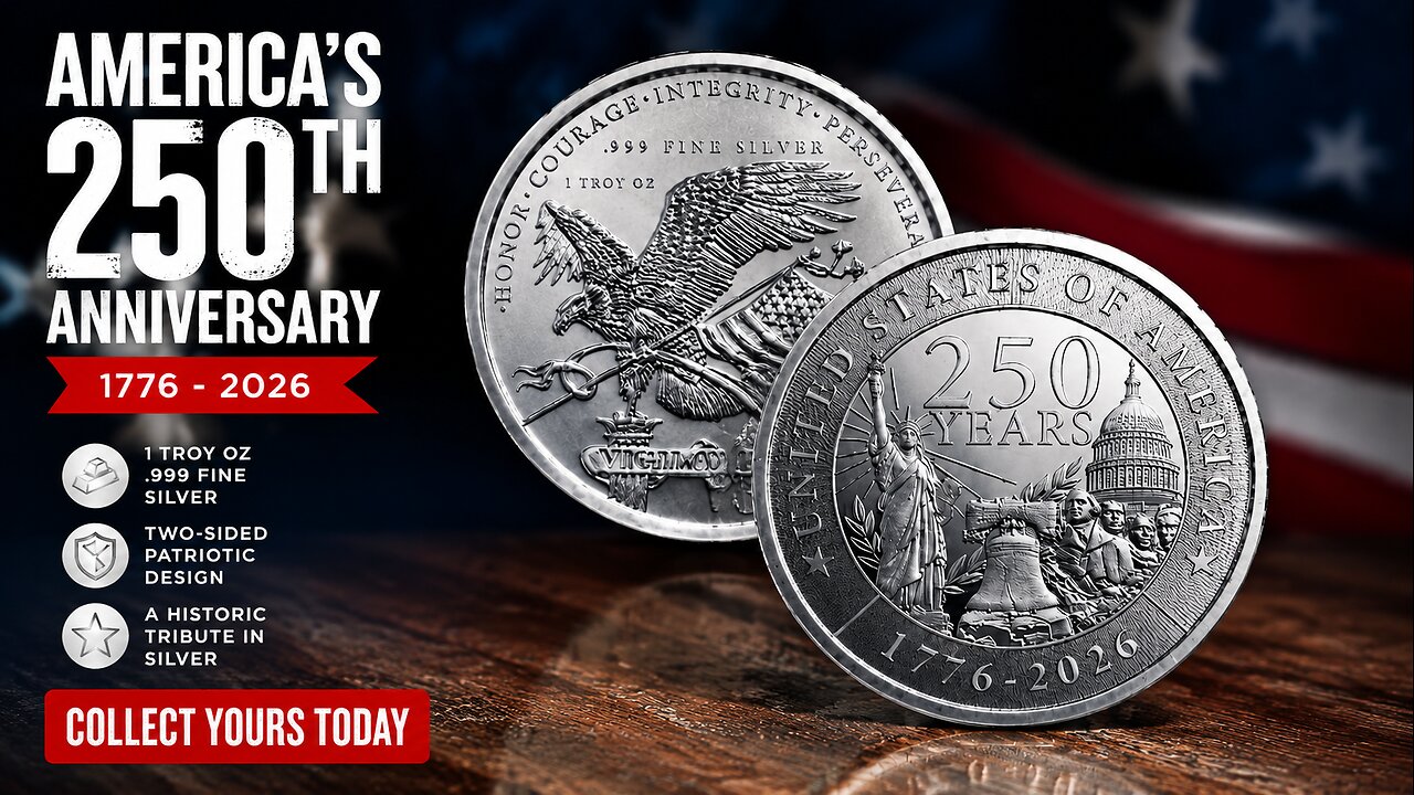 America’s 250th Anniversary Silver Round (1776–2026) | 1 oz .999 Fine Silver Tribute