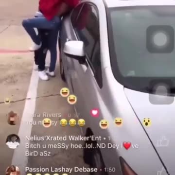 Couple fighting on fb Live