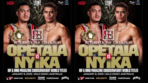 JAI OPETAIA VS BRONZE MEDALIST DAVID NYIKA JAN 8 MEGA CLASH