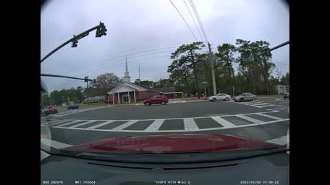 Right Turn Lane Driver Decides To Turn Left Instead
