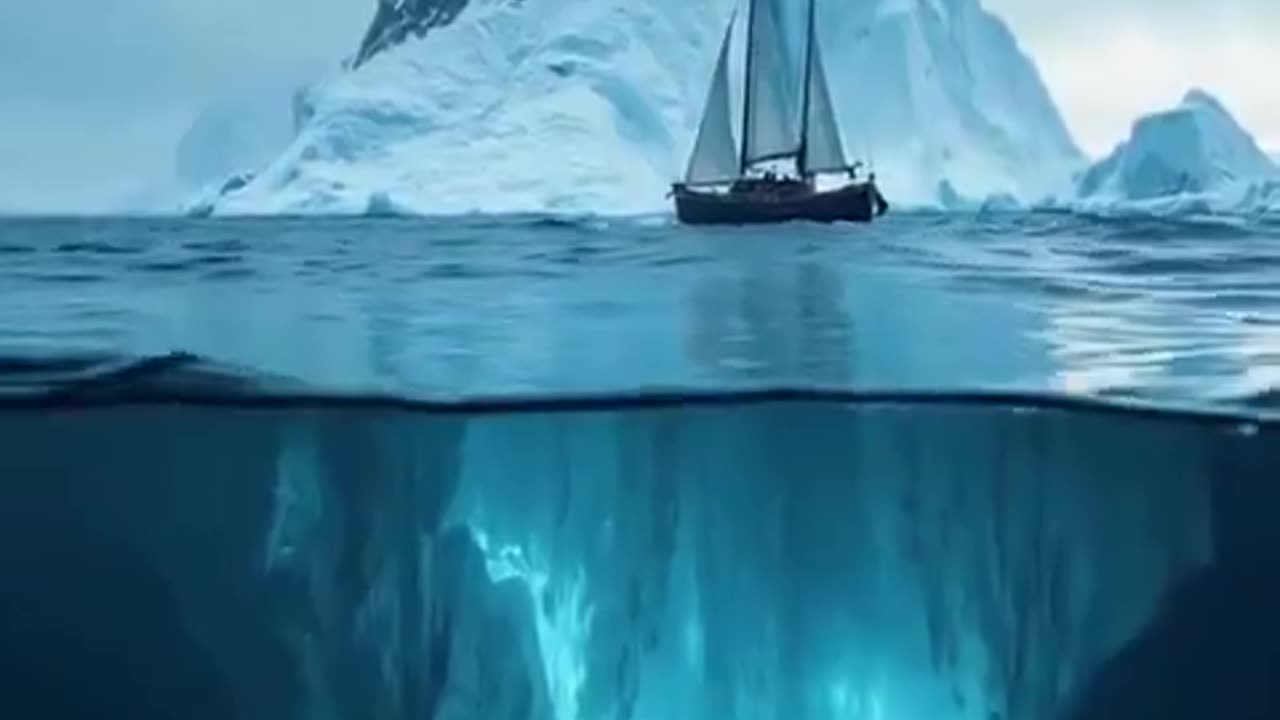 The mesmerising iceberg photo showing the hidden depths below the surface.