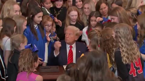 Here's President Trump Surrounded by Children With ZERO Heads Sniffed, ZERO Creepy Comments Made