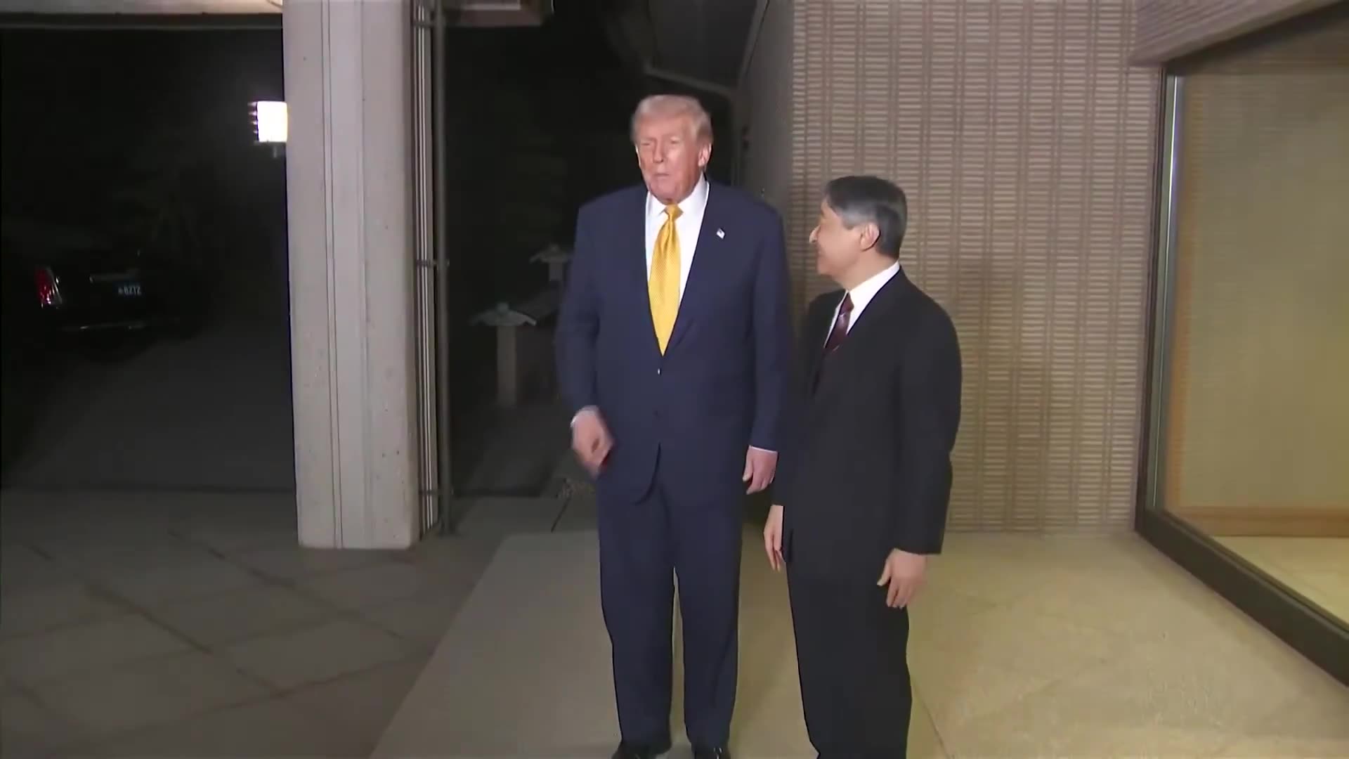 . @POTUS leaves his meeting with Emperor Naruhito of Japan: A great man 🇺🇸🇯🇵