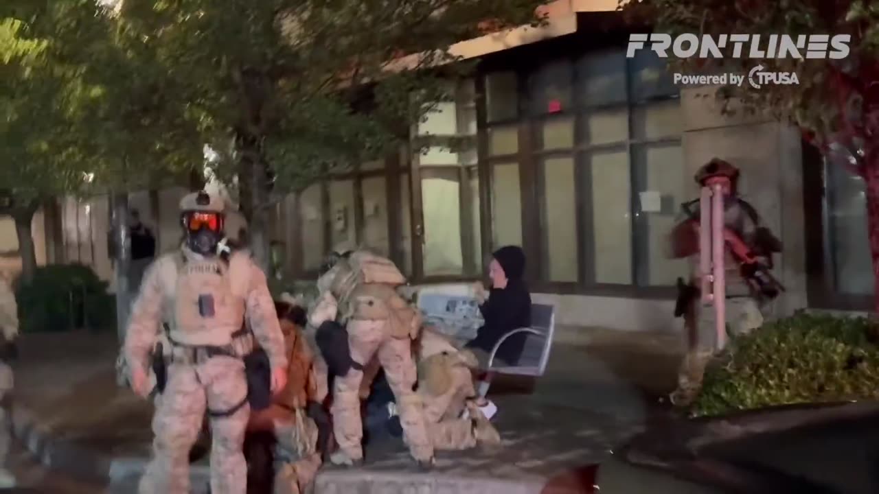 ANTIFA members outside .....