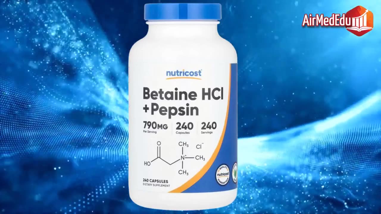 Complete Review of Betaine HCl + Pepsin, 240 Capsules by Nutricost