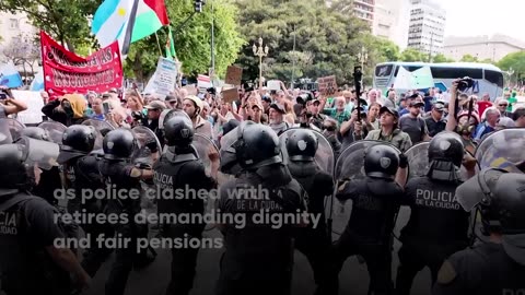 Retirees manhandled as Buenos Aires pension protest erupts in clashes