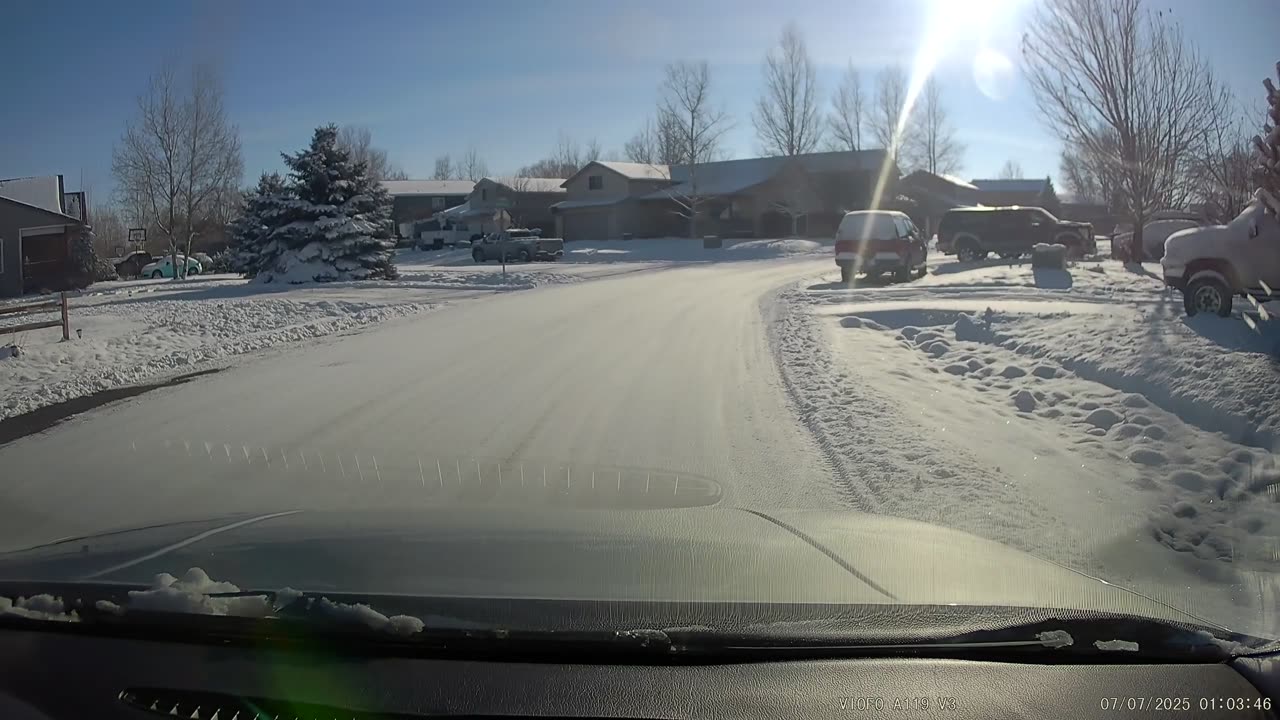 Neighborhood Teen Comically Slides Down Driveway Towards Oncoming Traffic