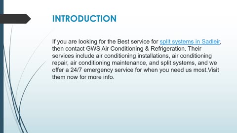 Best service for split systems in Sadleir