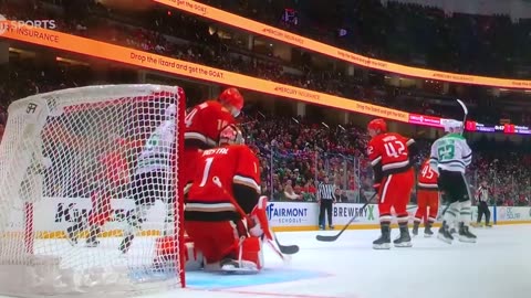 Ducks D #14 Drew Helleson takes a slap shot to his helmet visor 🍀🍀🍀