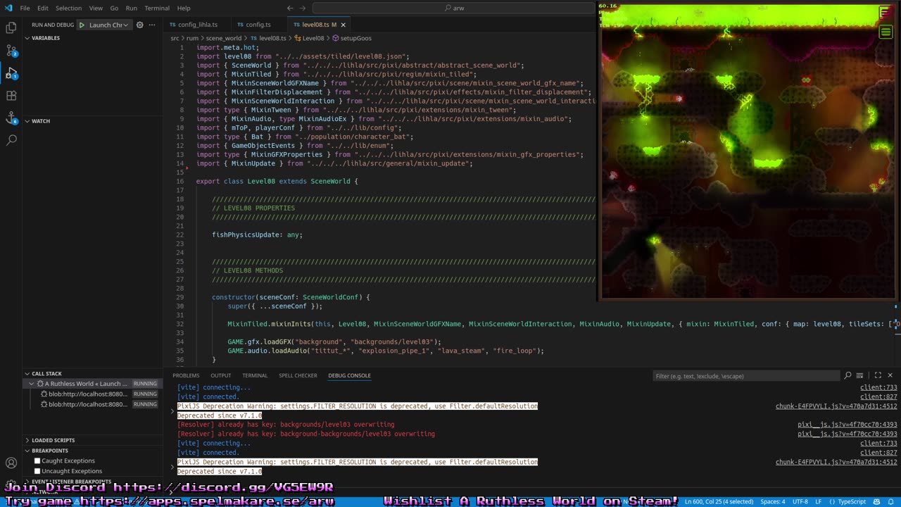 [ARW Game] Streaming while working on the next game.