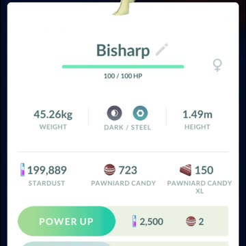 Pokemon Go Evolution - Shiny Pawniard ➡️ Bisharp
