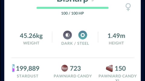 Pokemon Go Evolution - Shiny Pawniard ➡️ Bisharp