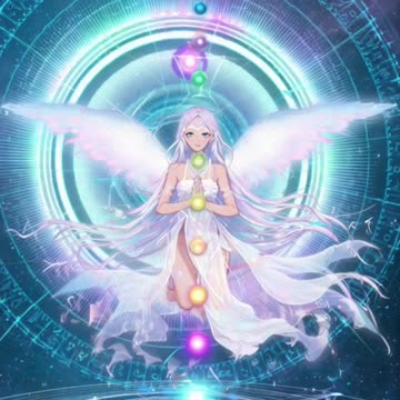 Anime mystical magical angel meditation