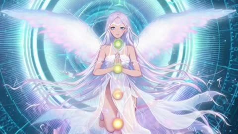 Anime mystical magical angel meditation
