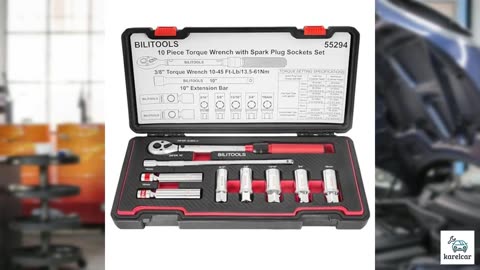 BILITOOLS 9-Piece 3/8 Inch Drive Spark Plug Socket Set