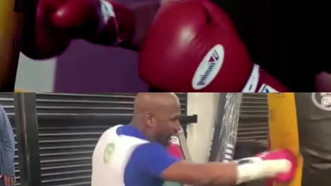 Brian Norman Jr pretending to be Floyd Mayweather Jr.