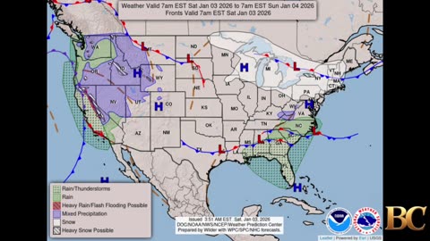 National Weather Forecast (January 3, 2026)