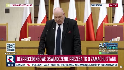 Prezes TK wprost: w Polsce doszło do zamachu stanu. Jest zawiadomienie ws.