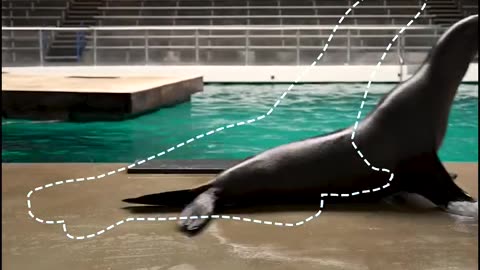 Tap to line up the California sea lion in the lines!