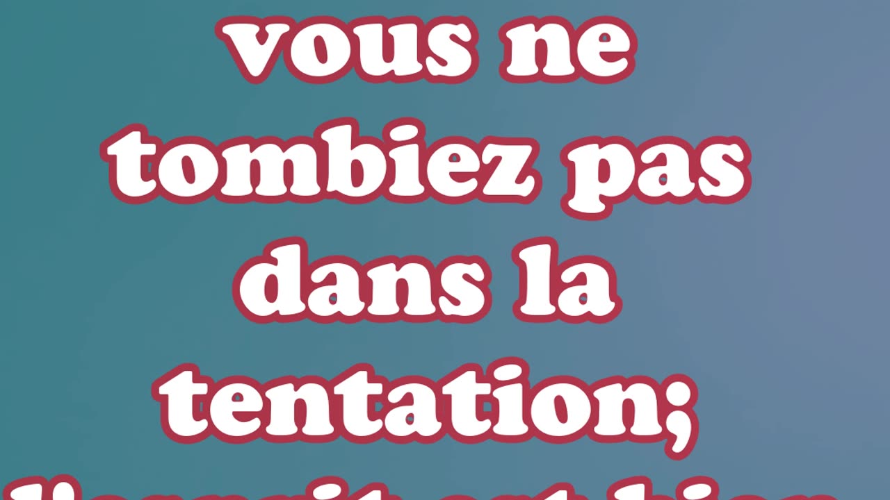"Veillez et Priez pour Ne Pas Tomber en Tentation" Matthieu 26:41#shorts #youtube #jesus #ytshorts