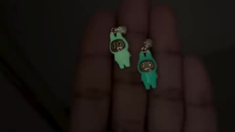 10K Gold Kids Glow In the Dark “Labubu” Pendants