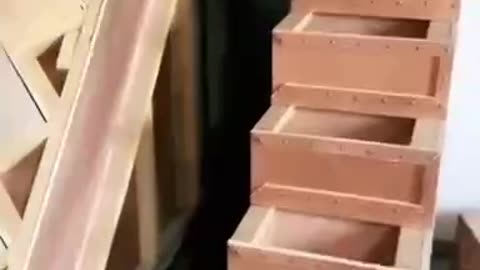 The entrance to the basement disguised as a staircase.