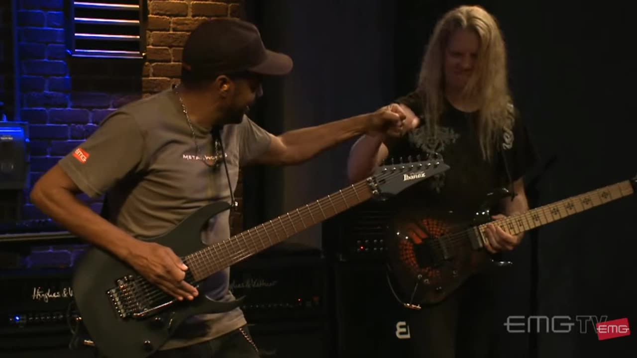 Tony MacAlpine and Jeff Loomis play Square Circles live on EMGtv