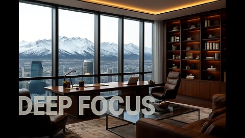 Deep Focus in an Office with a Mountain View