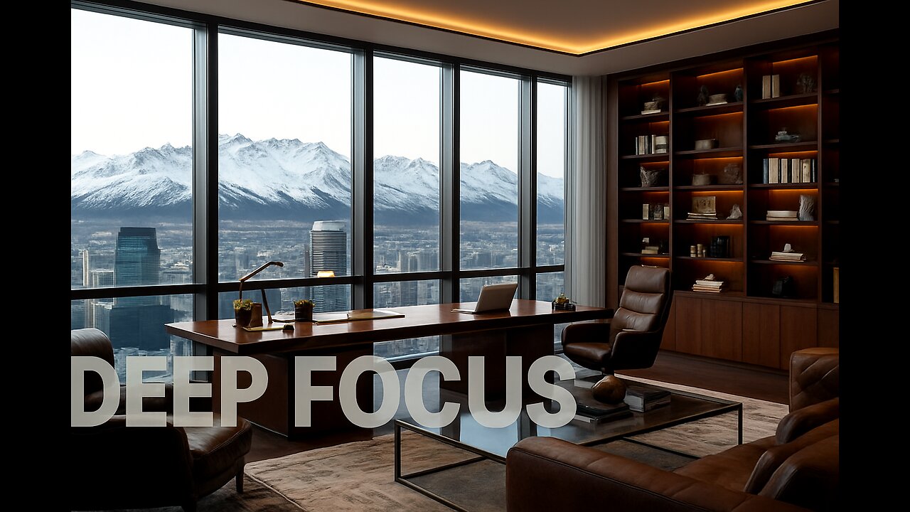 Deep Focus in an Office with a Mountain View