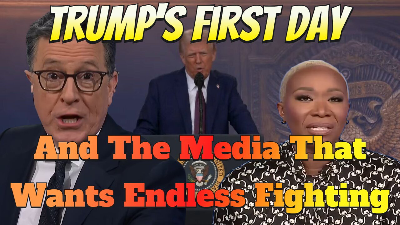 Trump's First Day VS Unhinged Joy Reid And Stephen Colbert