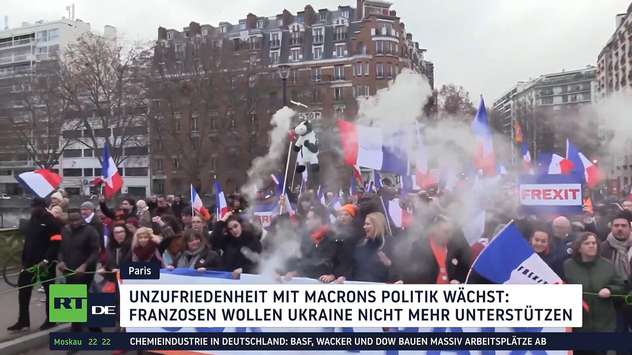 Demonstration in Paris gegen Macrons Kriegskurs