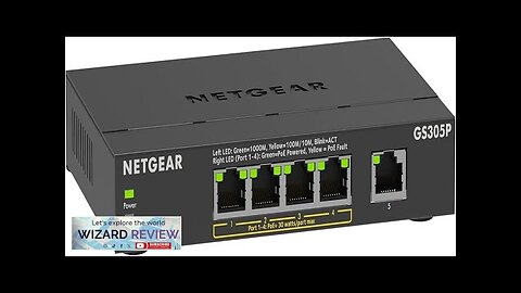 NETGEAR 5-Port Gigabit Ethernet Unmanaged PoE Switch (GS305P) with 4 x Review