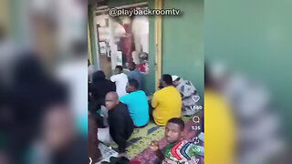 MUSLIMS PRAYING ON THE PAVEMENTS OF THE BRONX - ALL BLACK AMERICANS