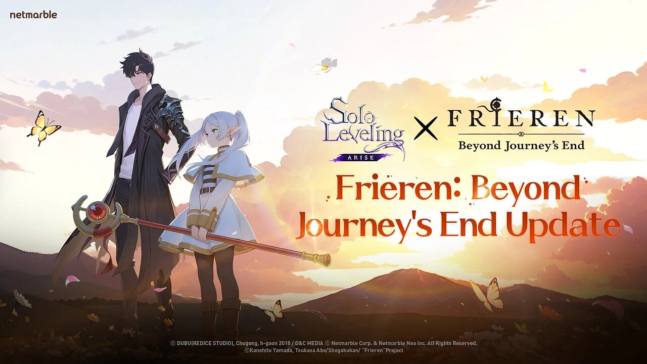 Solo LevelingARISE x Frieren Beyond Journey's End Banner Gameplay SSR Frieren,Fern,Stark