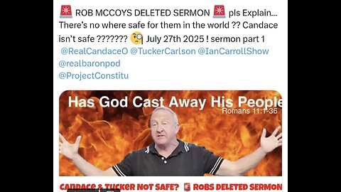 ROB MCCOYS DELETED SERMON | Tucker Candace Safety