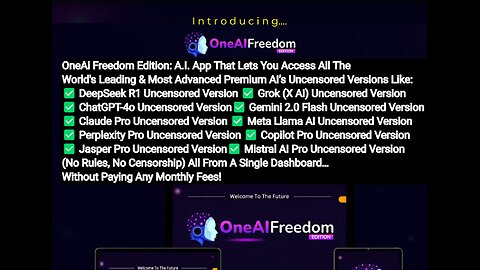 OneAi Freedom Edition Overview: Get access to premium AI, offering uncensored versions With One Pay