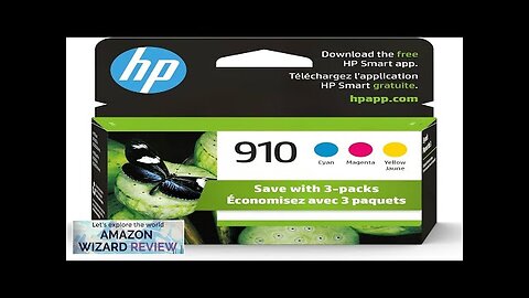 HP 910 Cyan Magenta Yellow Ink Cartridges (3-pack) Works with HP Review