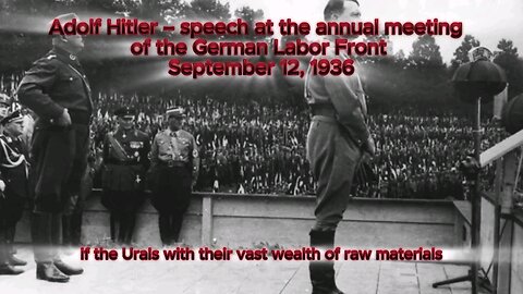 Adolf Hitler speach Of The German Labour Front (ENGLISH AI VOICE) 1936