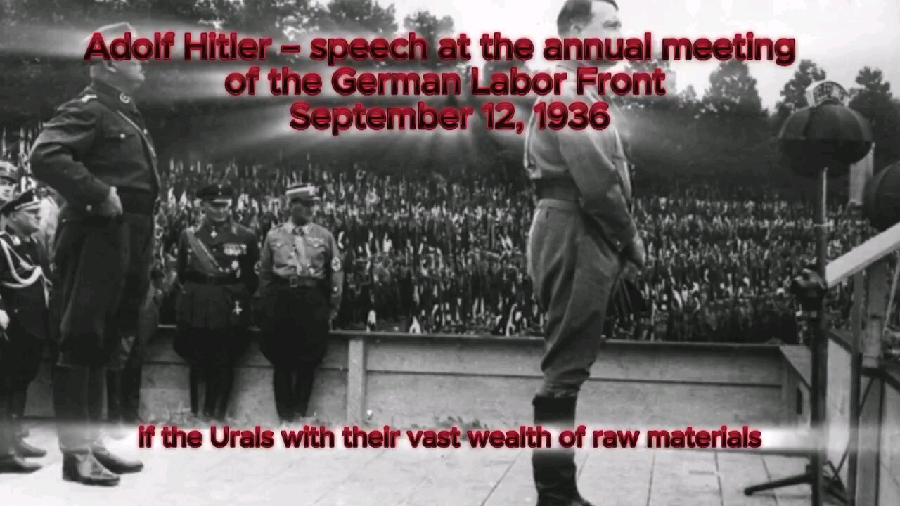 Adolf Hitler speach Of The German Labour Front (ENGLISH AI VOICE) 1936