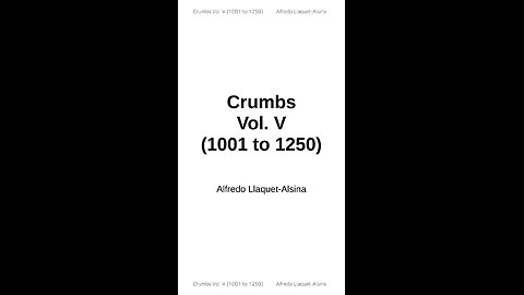 Crumbs Vol. V (1001 to 1250) | Video-book